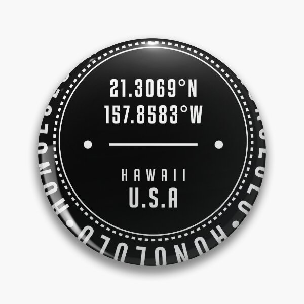 Item preview, Honolulu, Hawaii, USA - 1 - City Coordinates Typography Print - Classic, Minimal designed and sold by Studio Grafiikka.