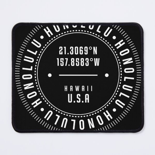 Item preview, Honolulu, Hawaii, USA - 1 - City Coordinates Typography Print - Classic, Minimal designed and sold by Studio Grafiikka.