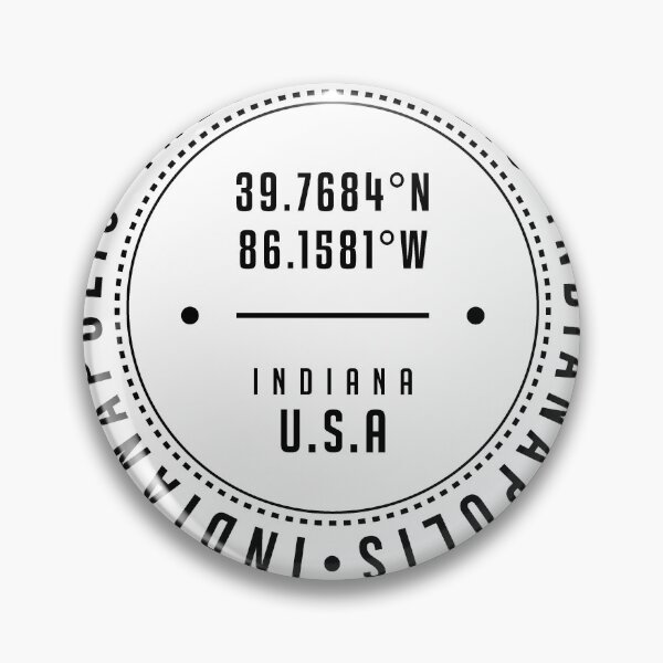 Artikelvorschau, Indianapolis, Indiana, USA - 1 - City Coordinates Typography Print - Classic, Minimal entworfen und verkauft von Studio Grafiikka.