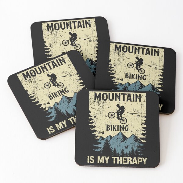 Item preview, Mountain biking is my therapy distressed look vintage  designed and sold by HomeCoquette.