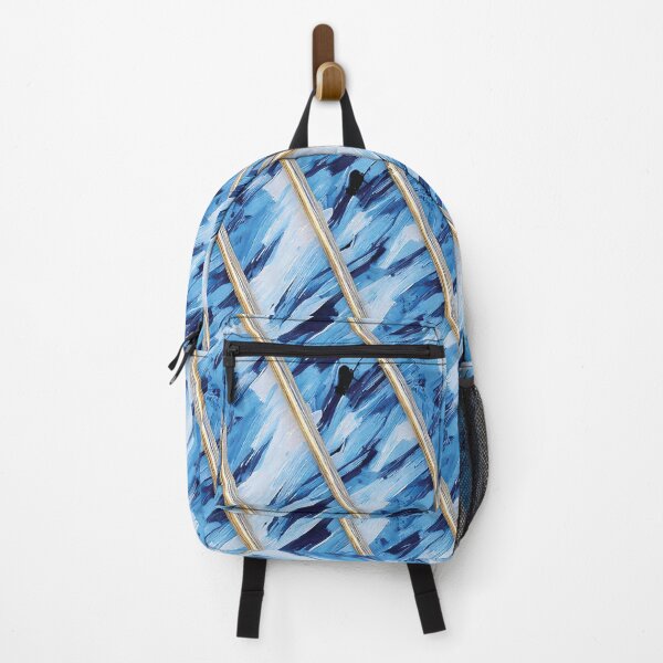 Item preview, Blue Brush Strokes with Golden Stripes designed and sold by hellcom.