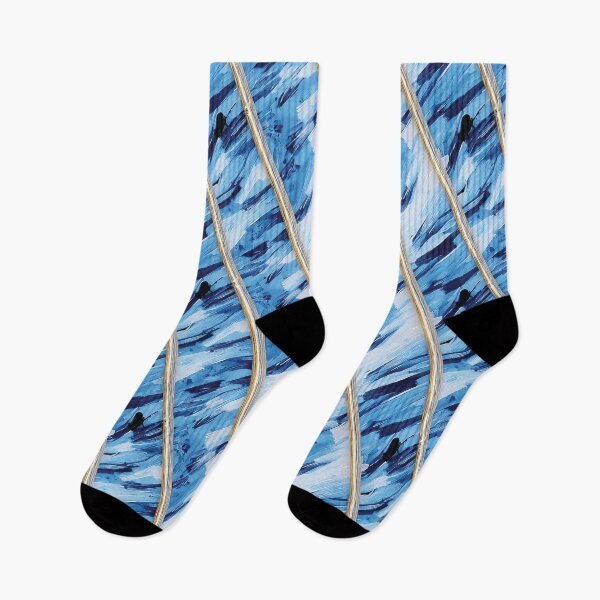 Item preview, Blue Brush Strokes with Golden Stripes designed and sold by hellcom.