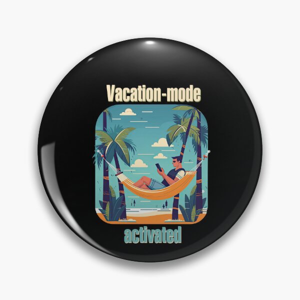 Item preview, Vacation mode activated between two palm trees designed and sold by TeePulseMania.