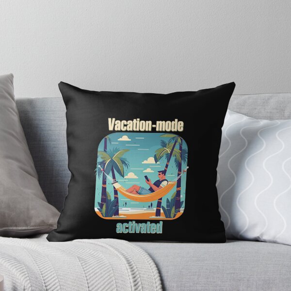 Item preview, Vacation mode activated between two palm trees designed and sold by TeePulseMania.