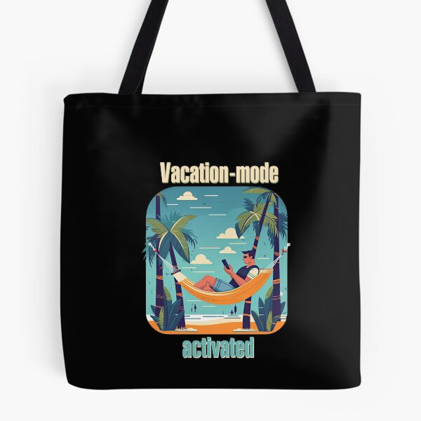 Item preview, Vacation mode activated between two palm trees designed and sold by TeePulseMania.