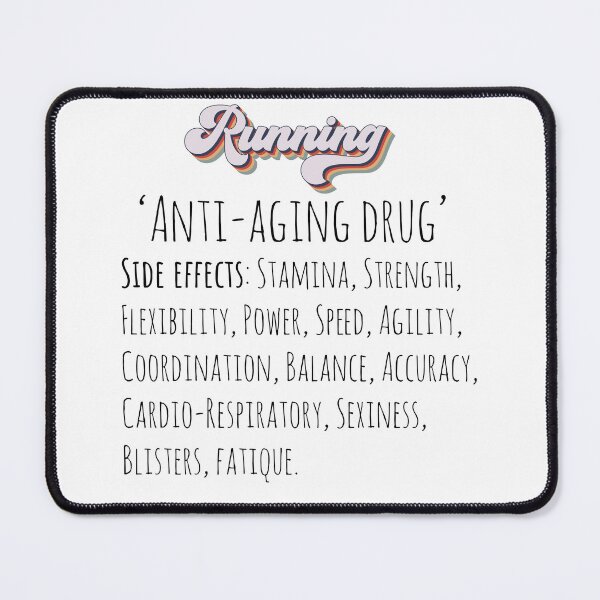 Item preview, Running anti aging drug Groovy retro quote gift for running Vintage designed and sold by HomeCoquette.