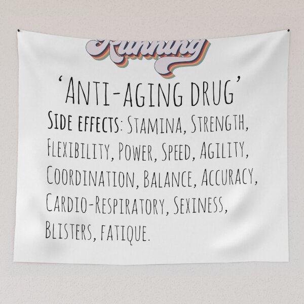 Item preview, Running anti aging drug Groovy retro quote  gift for running Vintage  designed and sold by HomeCoquette.