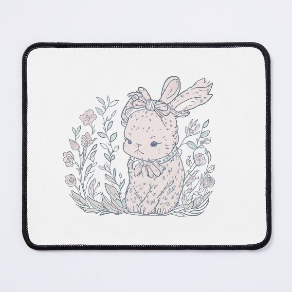 Item preview, Pink Lady Rabbit with Flower designed and sold by pigipeach.