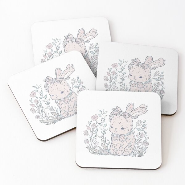 Item preview, Pink Lady Rabbit with Flower designed and sold by pigipeach.
