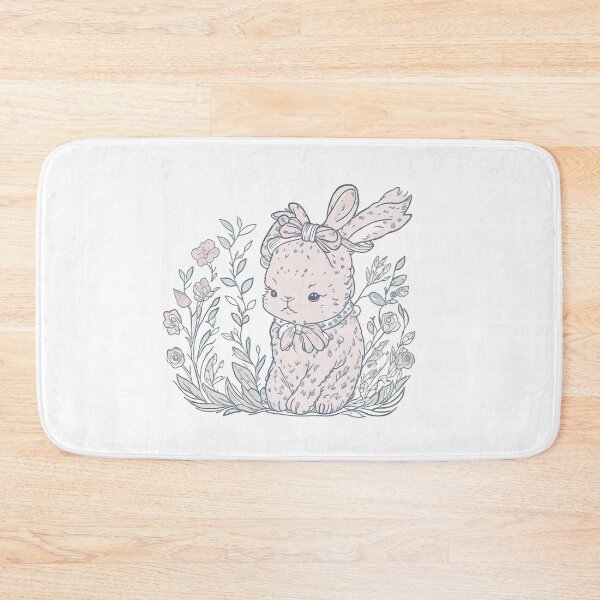 Item preview, Pink Lady Rabbit with Flower designed and sold by pigipeach.