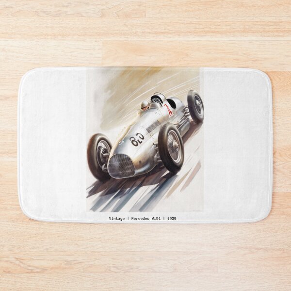 Item preview, Vintage Mercedes 1939 Mercedes W154 F1 Watercolour Painting Print designed and sold by PicTechNowArt.