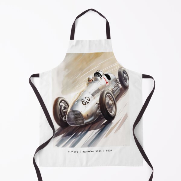 Item preview, Vintage Mercedes 1939 Mercedes W154 F1 Watercolour Painting Print designed and sold by PicTechNowArt.