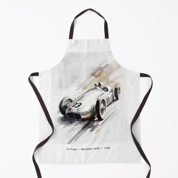 Item preview, Vintage Mercedes 1939 Mercedes W154 F1 Watercolour Painting Print designed and sold by PicTechNowArt.
