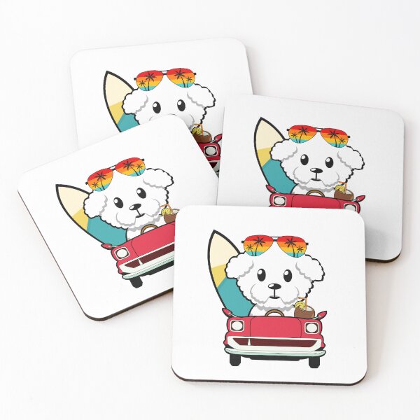 Item preview, Cute Furry Dog is driving a car with a surfboard designed and sold by Pet Station.