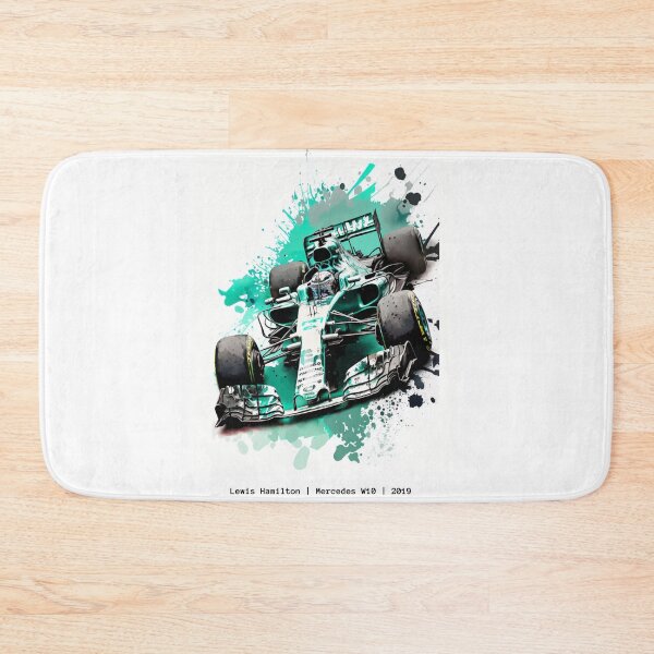 Item preview, Lewis Hamilton 2019 Mercedes W10 F1 Watercolour Painting Print designed and sold by PicTechNowArt.