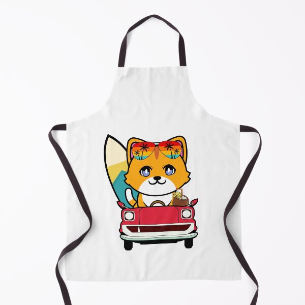 Item preview, Cute orange cat is driving a car with a surfboard designed and sold by Pet Station.