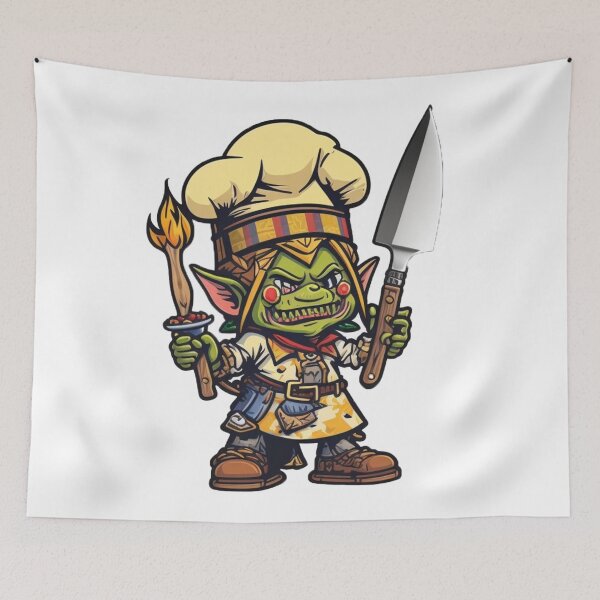 Item preview, Grumpy goblin chef designed and sold by Stickermagician.