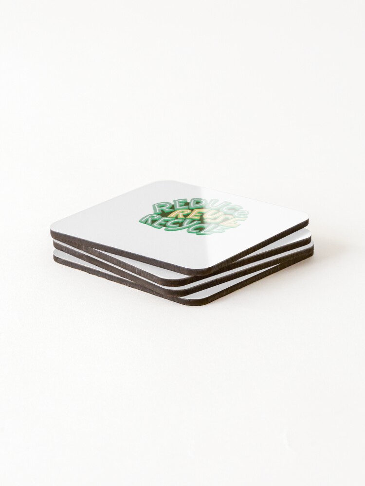 Thumbnail 4 of 5, Coasters (Set of 4), Recycle Reuse Renew Rethink designed and sold by MeeksPrinTing.