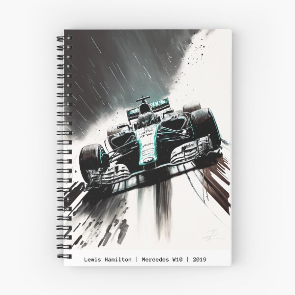 Item preview, Lewis Hamilton 2019 Mercedes W10 F1 Watercolour Painting Print designed and sold by PicTechNowArt.