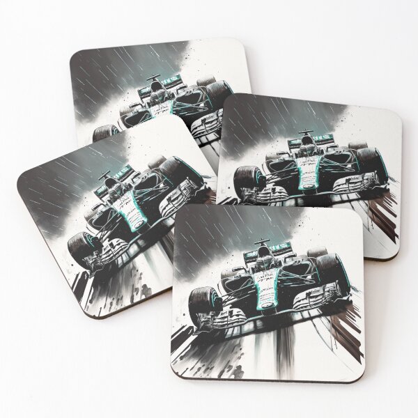 Item preview, Lewis Hamilton 2019 Mercedes W10 F1 Watercolour Painting Print designed and sold by PicTechNowArt.