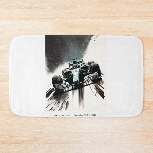 Item preview, Lewis Hamilton 2019 Mercedes W10 F1 Watercolour Painting Print designed and sold by PicTechNowArt.