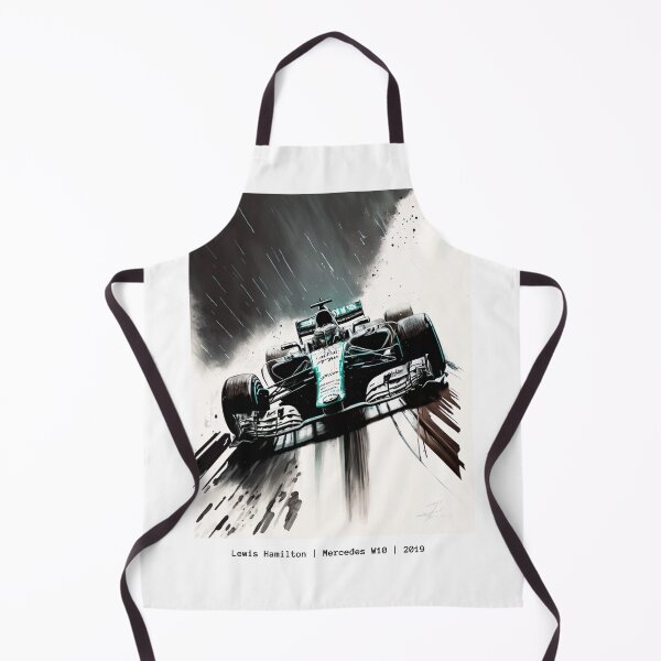 Item preview, Lewis Hamilton 2019 Mercedes W10 F1 Watercolour Painting Print designed and sold by PicTechNowArt.