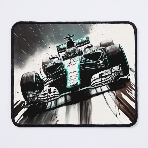 Item preview, Lewis Hamilton 2019 Mercedes W10 F1 Watercolour Painting Print designed and sold by PicTechNowArt.