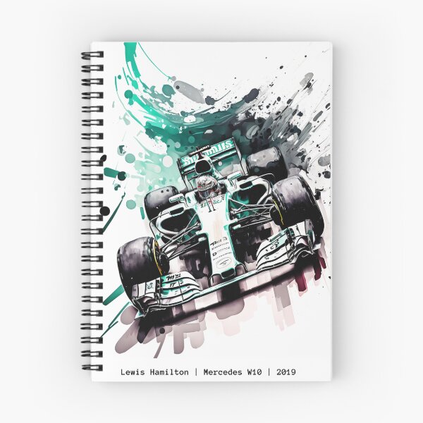 Item preview, Lewis Hamilton 2019 Mercedes W10 F1 Watercolour Painting Print designed and sold by PicTechNowArt.