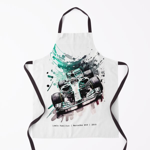 Item preview, Lewis Hamilton 2019 Mercedes W10 F1 Watercolour Painting Print designed and sold by PicTechNowArt.