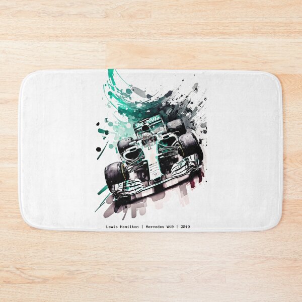 Item preview, Lewis Hamilton 2019 Mercedes W10 F1 Watercolour Painting Print designed and sold by PicTechNowArt.