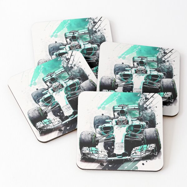 Item preview, Lewis Hamilton 2019 Mercedes W10 F1 Watercolour Painting Print designed and sold by PicTechNowArt.
