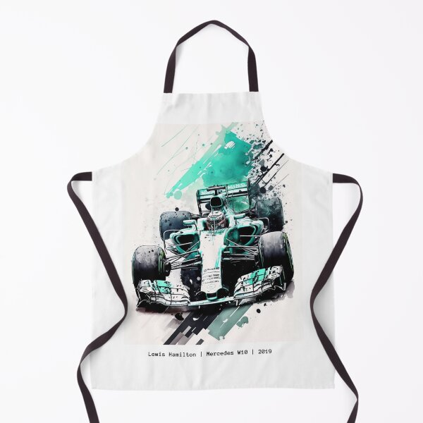 Item preview, Lewis Hamilton 2019 Mercedes W10 F1 Watercolour Painting Print designed and sold by PicTechNowArt.