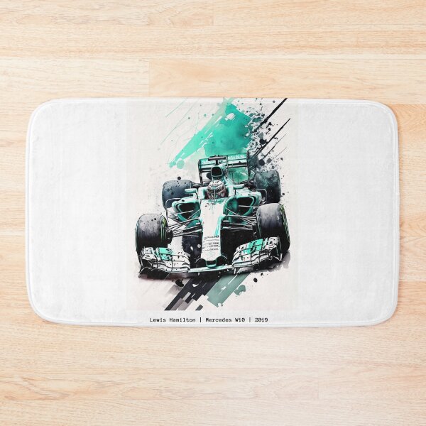 Item preview, Lewis Hamilton 2019 Mercedes W10 F1 Watercolour Painting Print designed and sold by PicTechNowArt.