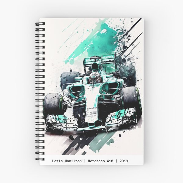 Item preview, Lewis Hamilton 2019 Mercedes W10 F1 Watercolour Painting Print designed and sold by PicTechNowArt.