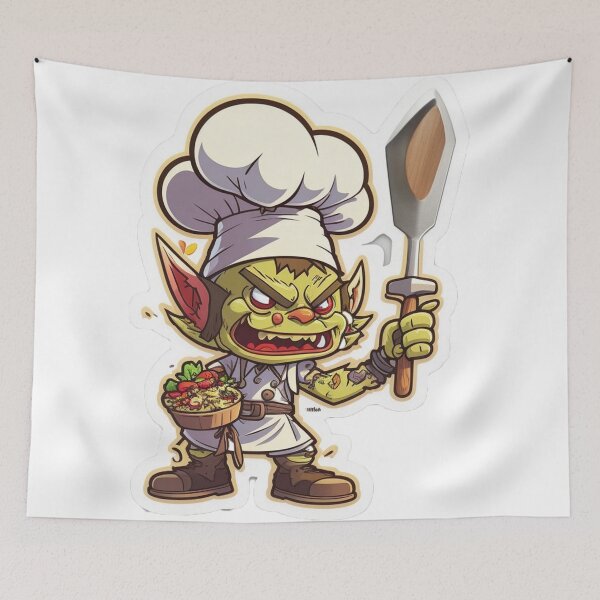 Item preview, Grumpy goblin chef designed and sold by Stickermagician.