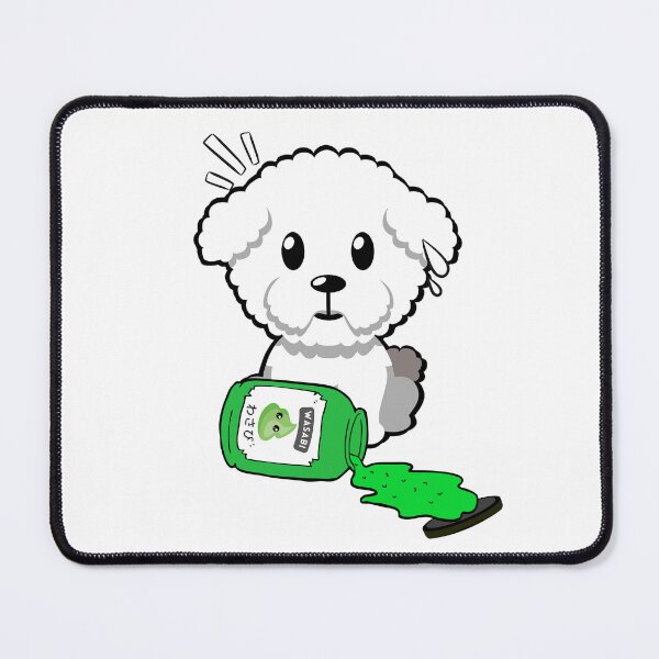 Item preview, Cute Furry Dog Spilled Wasabi Sauce designed and sold by Pet Station.