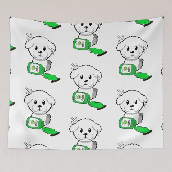 Item preview, Cute Furry Dog Spilled Wasabi Sauce designed and sold by Pet Station.