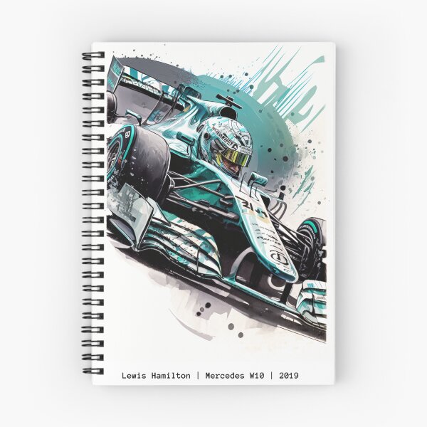 Item preview, Lewis Hamilton 2019 Mercedes W10 F1 Watercolour Painting Print designed and sold by PicTechNowArt.
