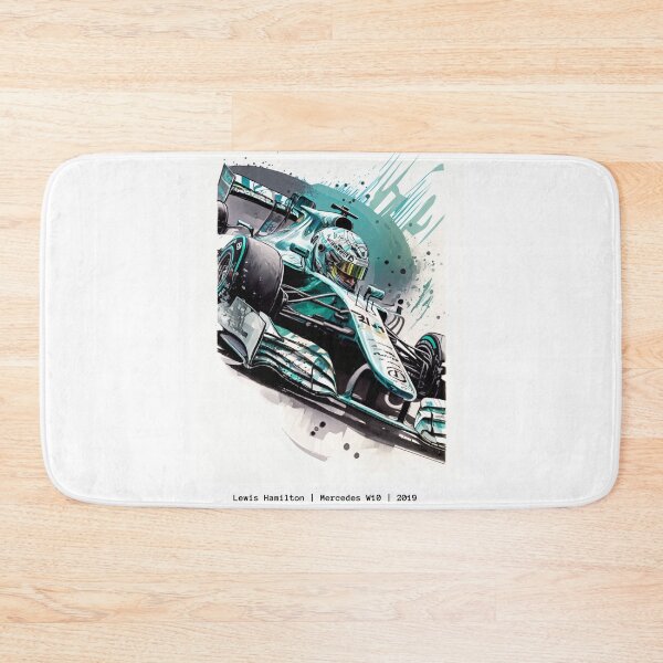 Item preview, Lewis Hamilton 2019 Mercedes W10 F1 Watercolour Painting Print designed and sold by PicTechNowArt.