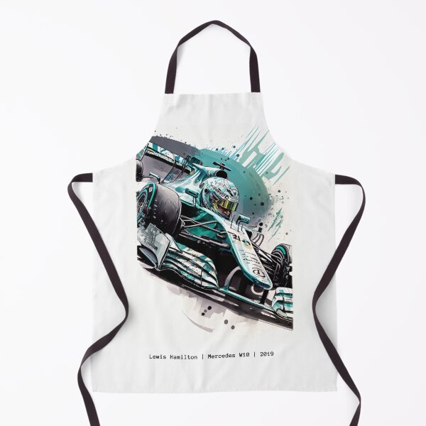 Item preview, Lewis Hamilton 2019 Mercedes W10 F1 Watercolour Painting Print designed and sold by PicTechNowArt.