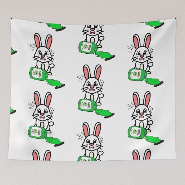 Item preview, Cute Bunny Spilled Wasabi Sauce designed and sold by Pet Station.