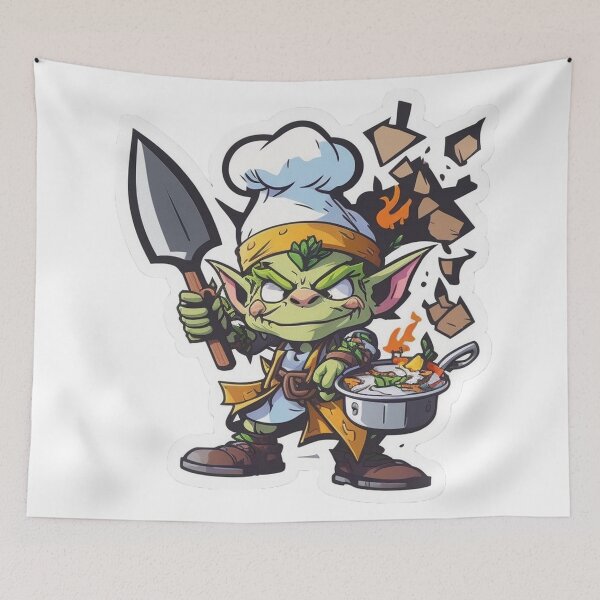 Item preview, Grumpy goblin chef designed and sold by Stickermagician.