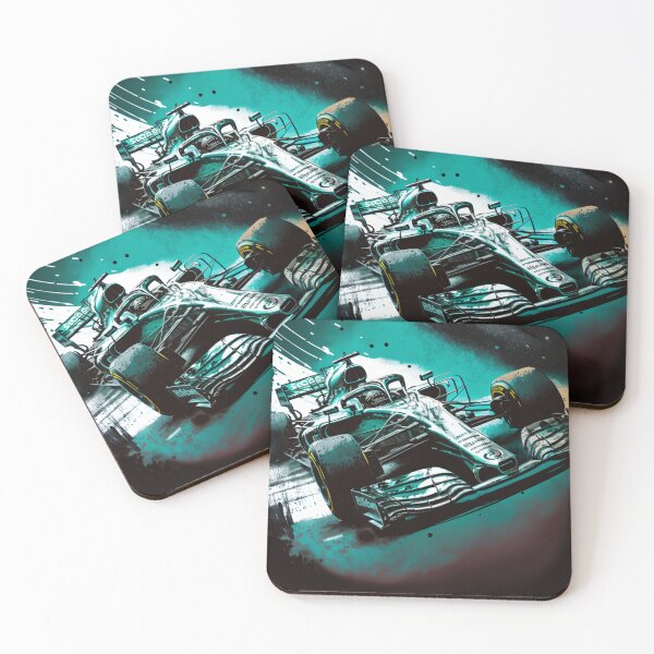 Item preview, Lewis Hamilton 2019 Mercedes W10 F1 Watercolour Painting Print designed and sold by PicTechNowArt.
