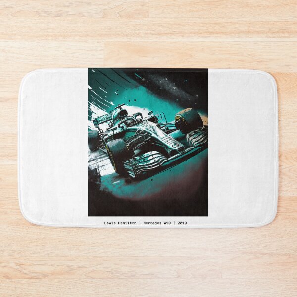 Item preview, Lewis Hamilton 2019 Mercedes W10 F1 Watercolour Painting Print designed and sold by PicTechNowArt.