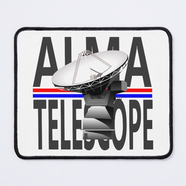 Item preview, ALMA telescope Atacama Chile gray blue red designed and sold by Future Nerd.
