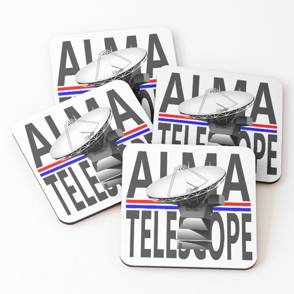 Item preview, ALMA telescope Atacama Chile gray blue red designed and sold by Future Nerd.