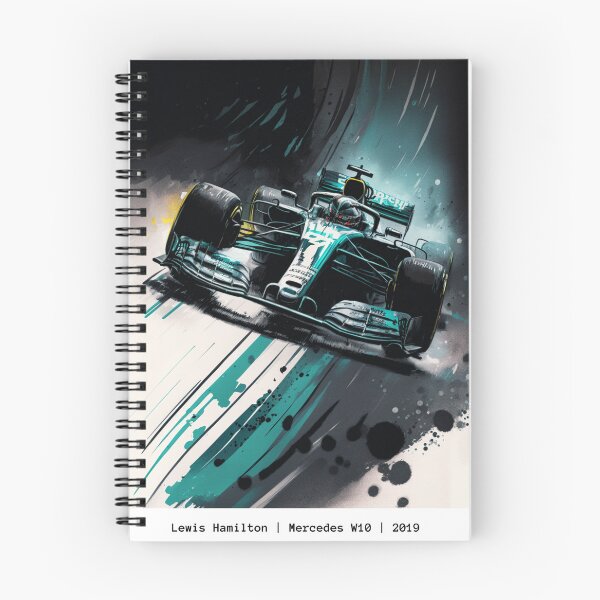 Item preview, Lewis Hamilton 2019 Mercedes W10 F1 Watercolour Painting Print designed and sold by PicTechNowArt.