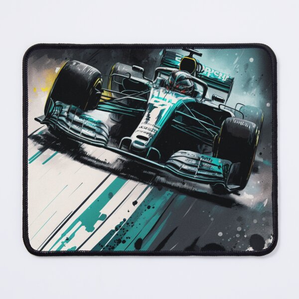 Item preview, Lewis Hamilton 2019 Mercedes W10 F1 Watercolour Painting Print designed and sold by PicTechNowArt.