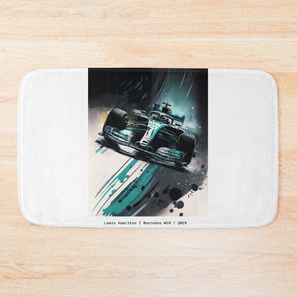 Item preview, Lewis Hamilton 2019 Mercedes W10 F1 Watercolour Painting Print designed and sold by PicTechNowArt.