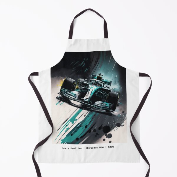 Item preview, Lewis Hamilton 2019 Mercedes W10 F1 Watercolour Painting Print designed and sold by PicTechNowArt.